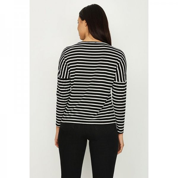 Multi Stripe Drop Shoulder Oversized Top