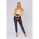 Black Faux Leather Slim Trousers