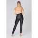 Black Faux Leather Slim Trousers