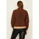 Cocoa-Sahara All For Love Oversized Zip Neck Sweat