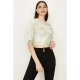 Multi Slogan Tie Dye Elasticated Hem Crop Top