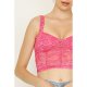 Vivid Pink Crochet Lace Bralet